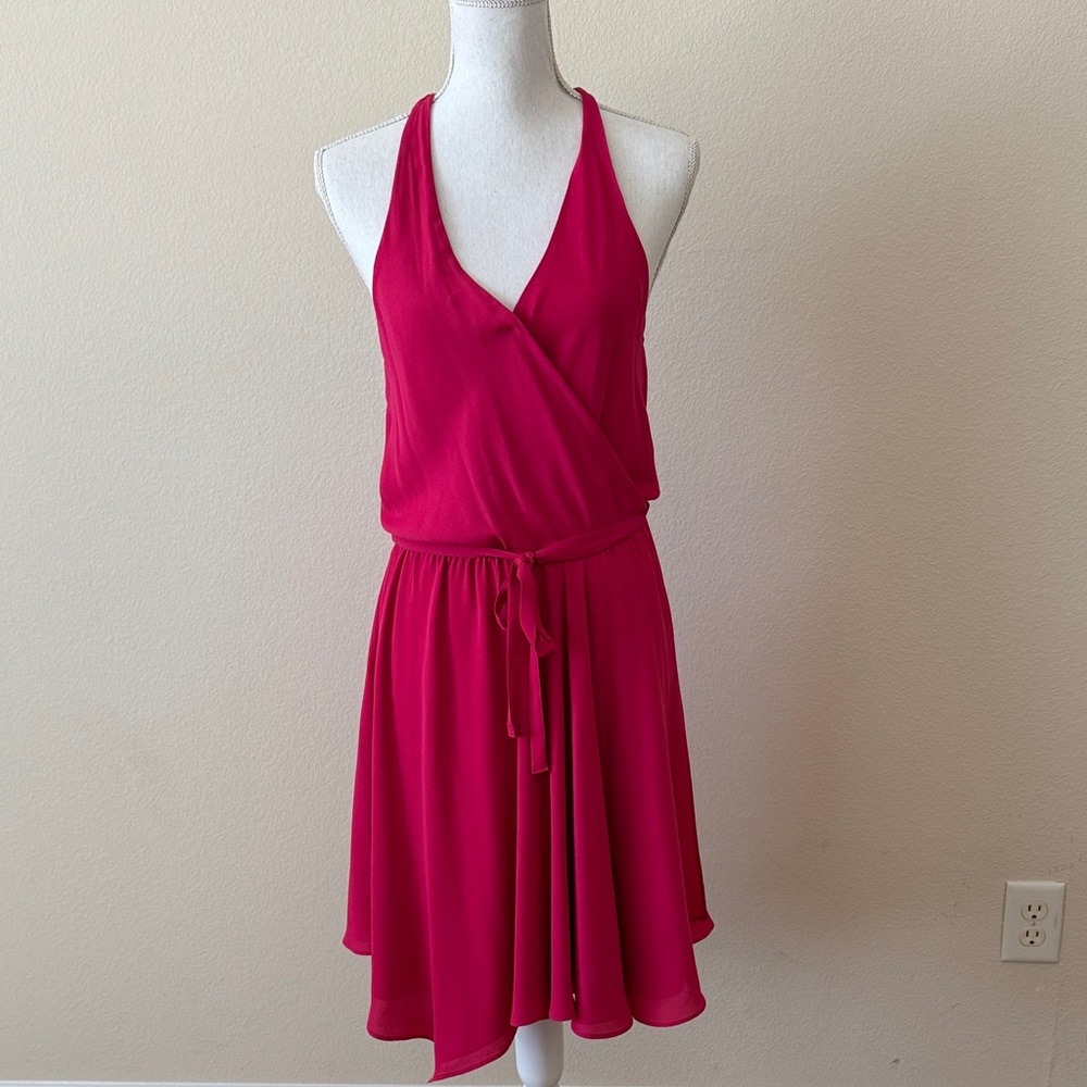Eight Sixty Vibrant Pink Backless Dress